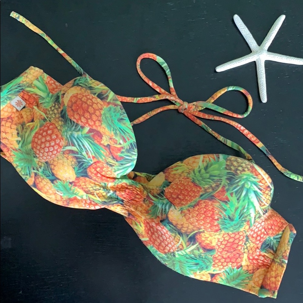 PINEAPPLE 🍍 bandeau bikini top strapless summer